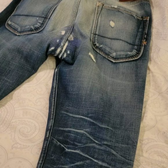 SCOTCH & SODA DEAN Men W33/L32 Relaxed Patched Distressed Jeans 22577 - Picture 2 of 6